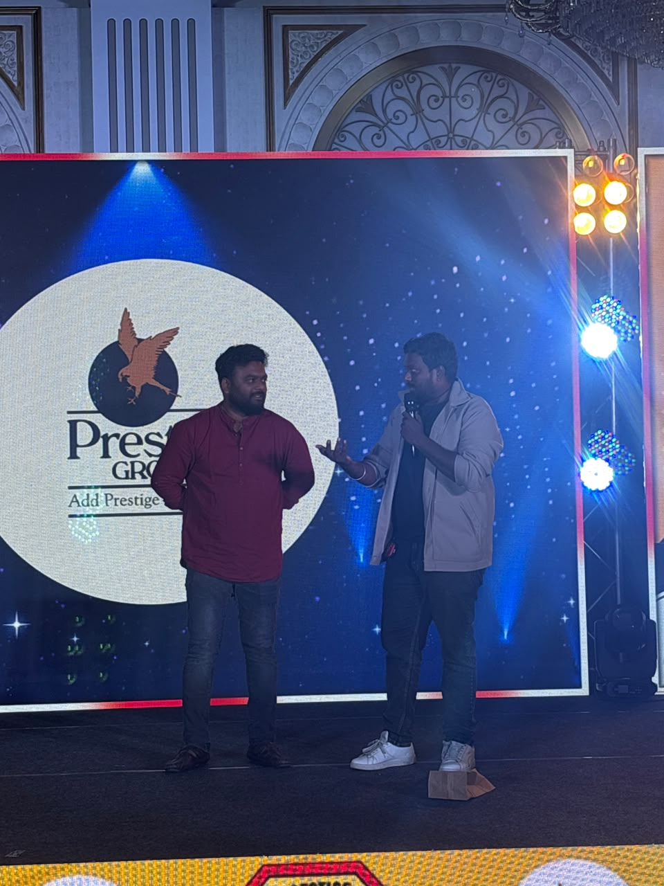 Kalai customising a performance for a corporate brand event