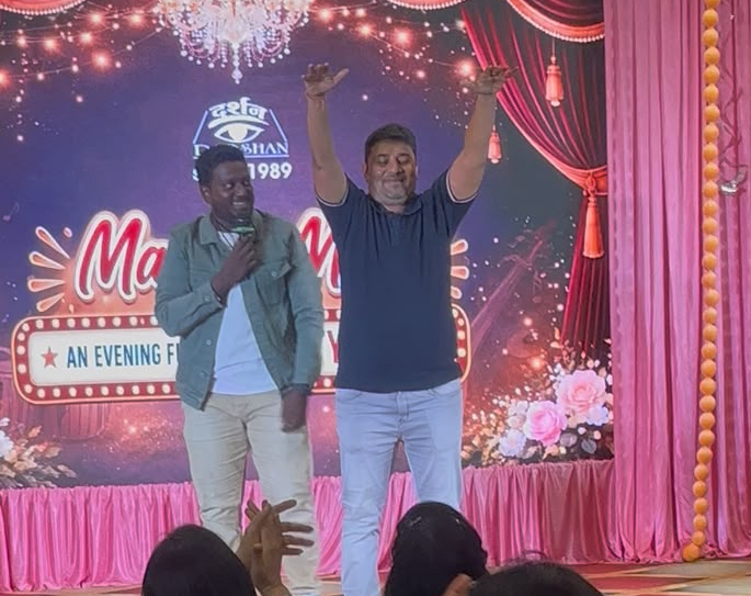 Magic performance at a community gathering